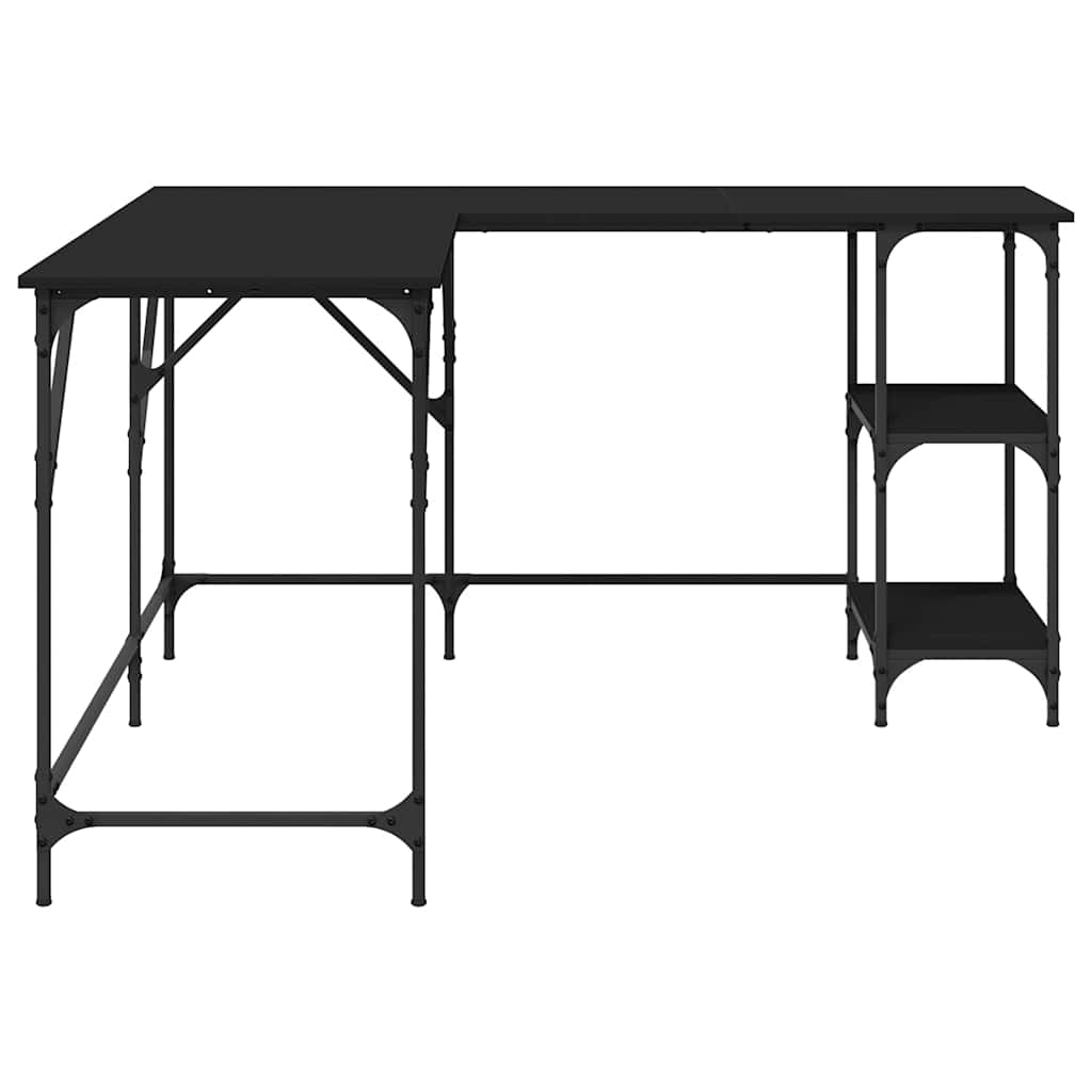 vidaXL Schreibtisch Schwarz 139x139x75 cm Holzwerkstoff