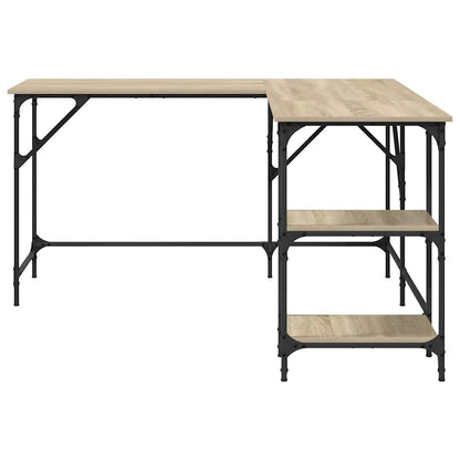 vidaXL Schreibtisch Sonoma-Eiche 139x139x75 cm Holzwerkstoff