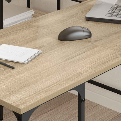vidaXL Schreibtisch Sonoma-Eiche 139x139x75 cm Holzwerkstoff