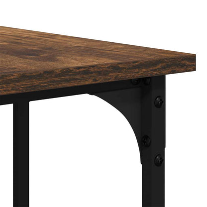 vidaXL Schreibtisch Räuchereiche 139x139x75 cm Holzwerkstoff