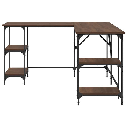 vidaXL Schreibtisch Braun Eichen-Optik 139x139x75 cm Holzwerkstoff