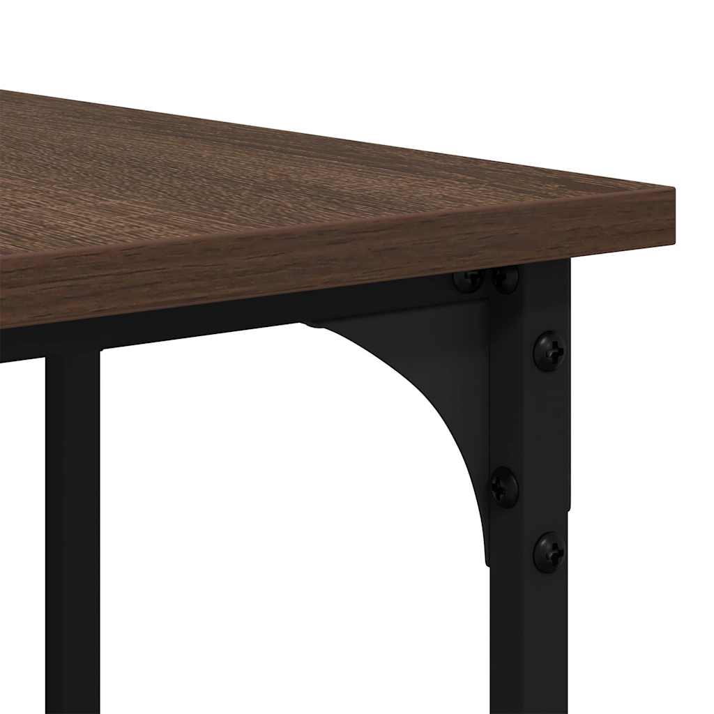 vidaXL Schreibtisch Braun Eichen-Optik 139x139x75 cm Holzwerkstoff