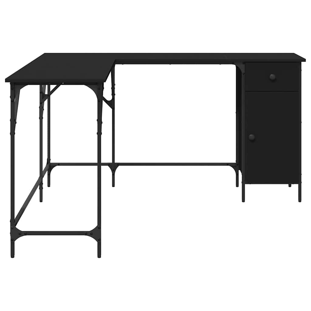 vidaXL Schreibtisch Schwarz 141x141x75 cm Holzwerkstoff
