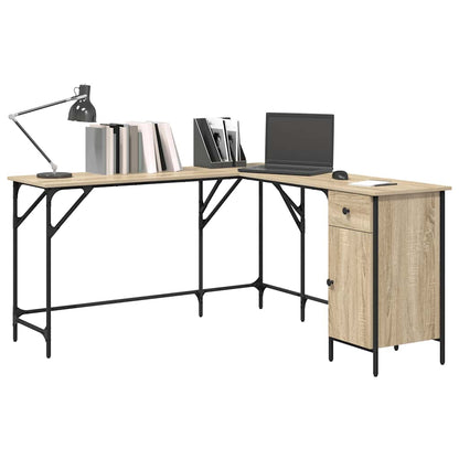vidaXL Schreibtisch Sonoma-Eiche 141x141x75 cm Holzwerkstoff