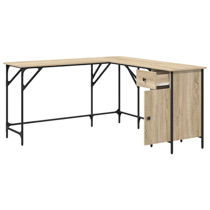 vidaXL Schreibtisch Sonoma-Eiche 141x141x75 cm Holzwerkstoff