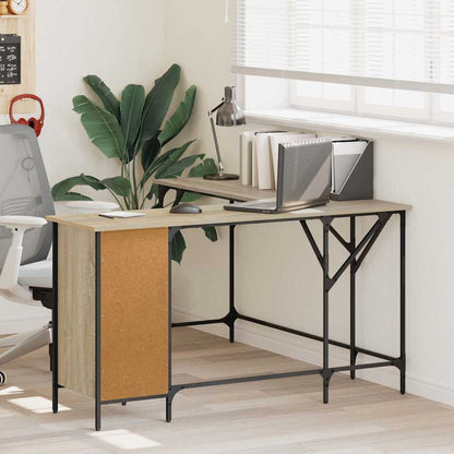 vidaXL Schreibtisch Sonoma-Eiche 141x141x75 cm Holzwerkstoff