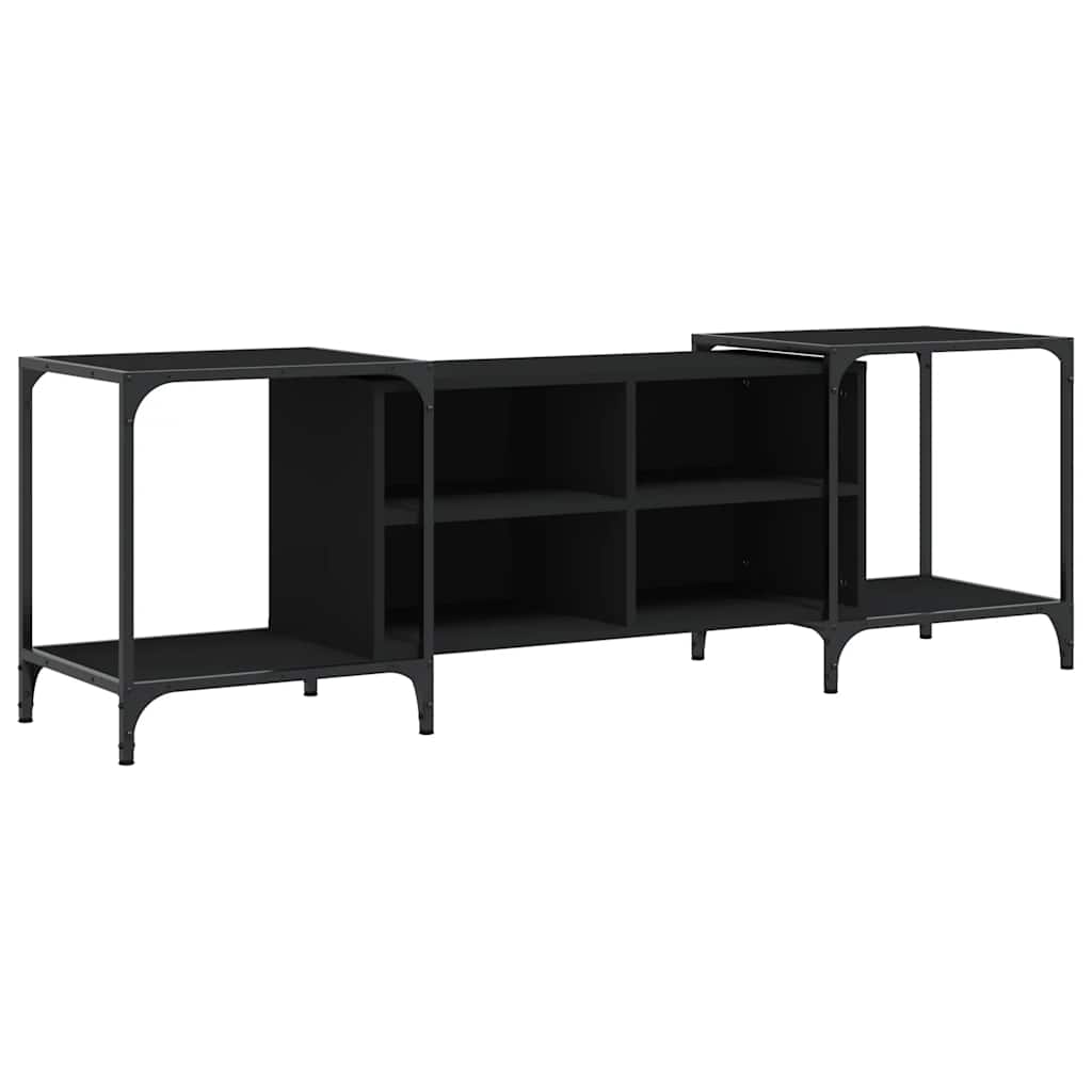 vidaXL Meuble TV Noir 153x37x50 cm Aggloméré