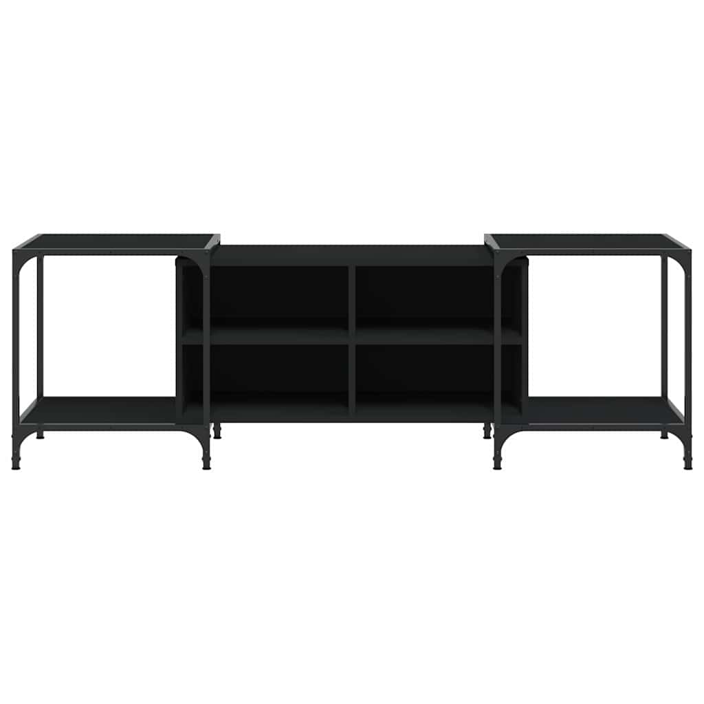vidaXL Meuble TV Noir 153x37x50 cm Aggloméré