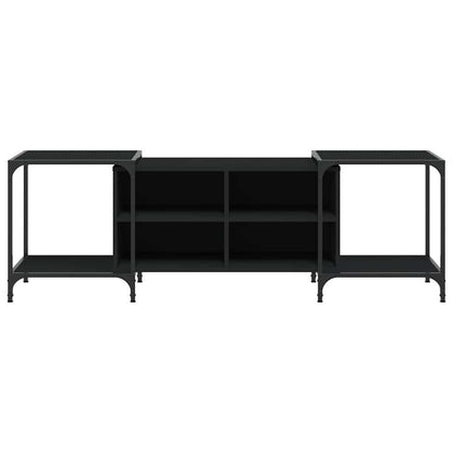 vidaXL Meuble TV Noir 153x37x50 cm Aggloméré