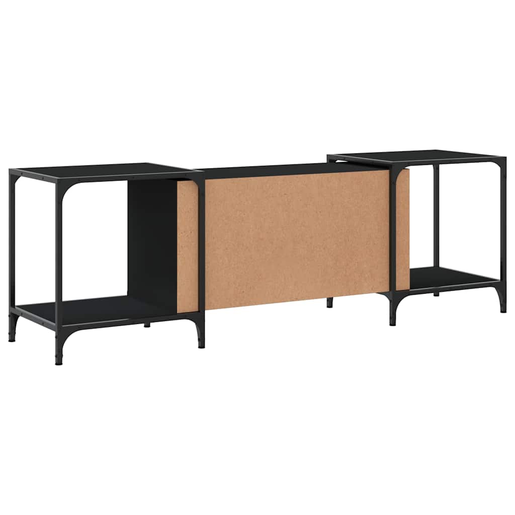 vidaXL Meuble TV Noir 153x37x50 cm Aggloméré