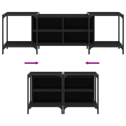 vidaXL Meuble TV Noir 153x37x50 cm Aggloméré