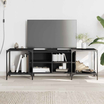 vidaXL Meuble TV Noir 153x37x50 cm Aggloméré