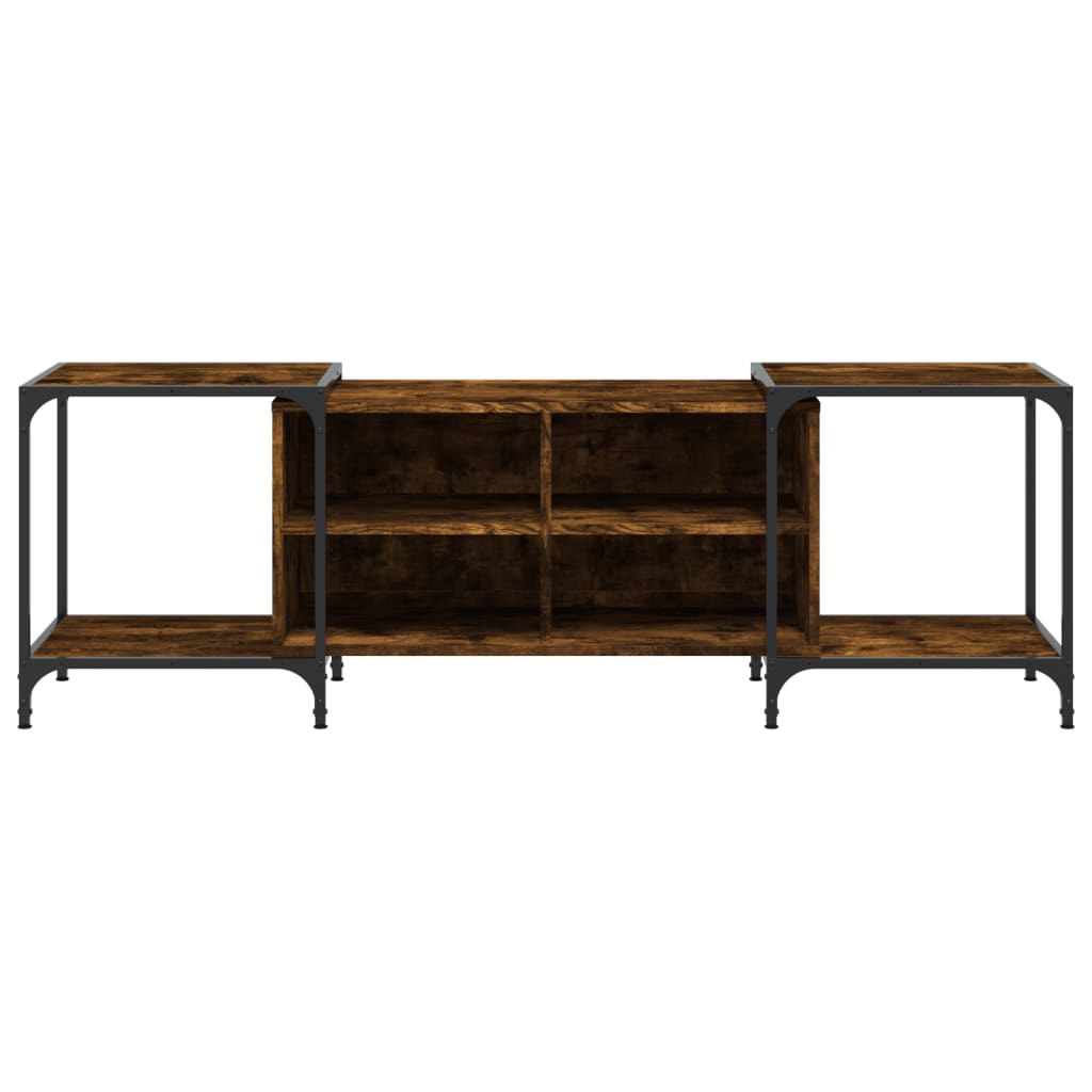 Meuble TV vidaXL chêne fumé 153x37x50 cm aggloméré