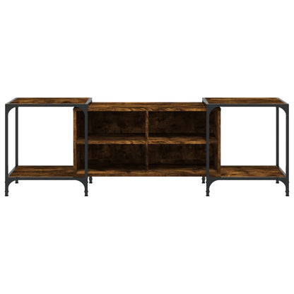 Meuble TV vidaXL chêne fumé 153x37x50 cm aggloméré