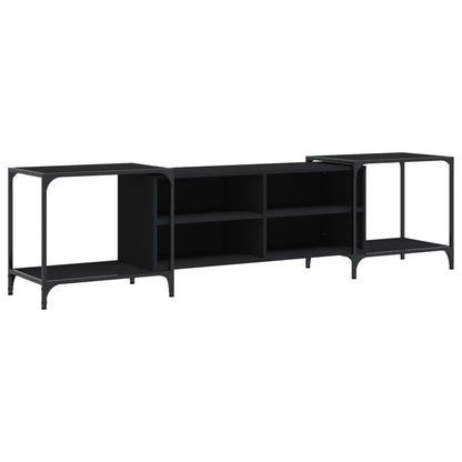 vidaXL TV-Schrank Schwarz 203x37x50 cm Holzwerkstoff