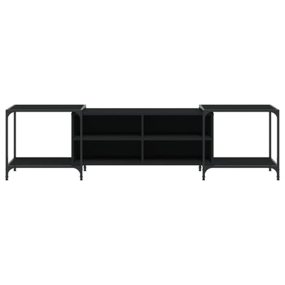 vidaXL TV-Schrank Schwarz 203x37x50 cm Holzwerkstoff