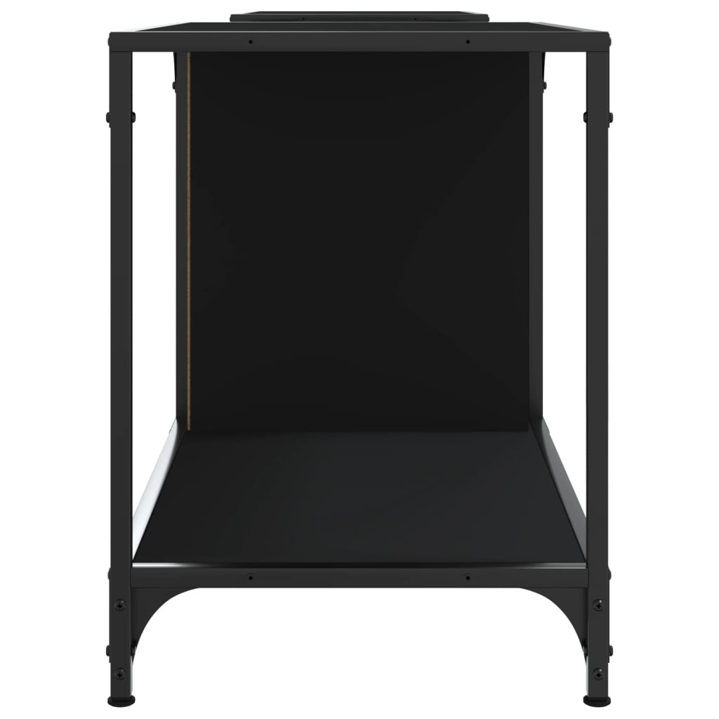 vidaXL TV-Schrank Schwarz 203x37x50 cm Holzwerkstoff