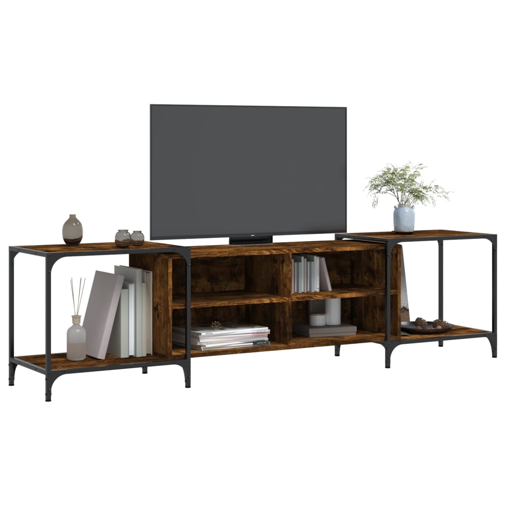 vidaXL TV-Schrank Räuchereiche 203x37x50 cm Holzwerkstoff