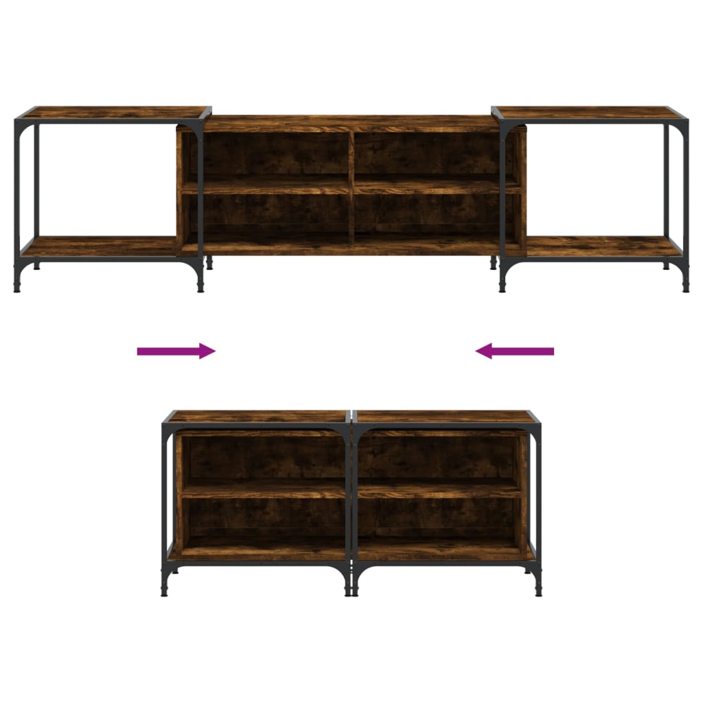 vidaXL TV-Schrank Räuchereiche 203x37x50 cm Holzwerkstoff