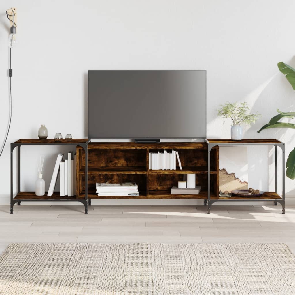 vidaXL TV-Schrank Räuchereiche 203x37x50 cm Holzwerkstoff