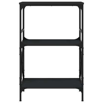vidaXL Bücherregal 3 Böden Schwarz 59x35x90,5 cm Holzwerkstoff