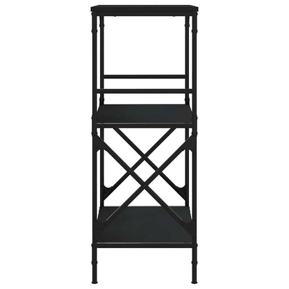 vidaXL Bücherregal 3 Böden Schwarz 59x35x90,5 cm Holzwerkstoff