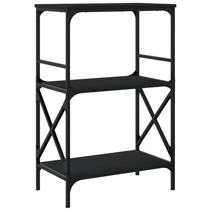 vidaXL Bücherregal 3 Böden Schwarz 59x35x90,5 cm Holzwerkstoff