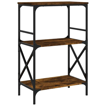 vidaXL Bücherregal 3 Böden Räuchereiche 59x35x90,5 cm Holzwerkstoff
