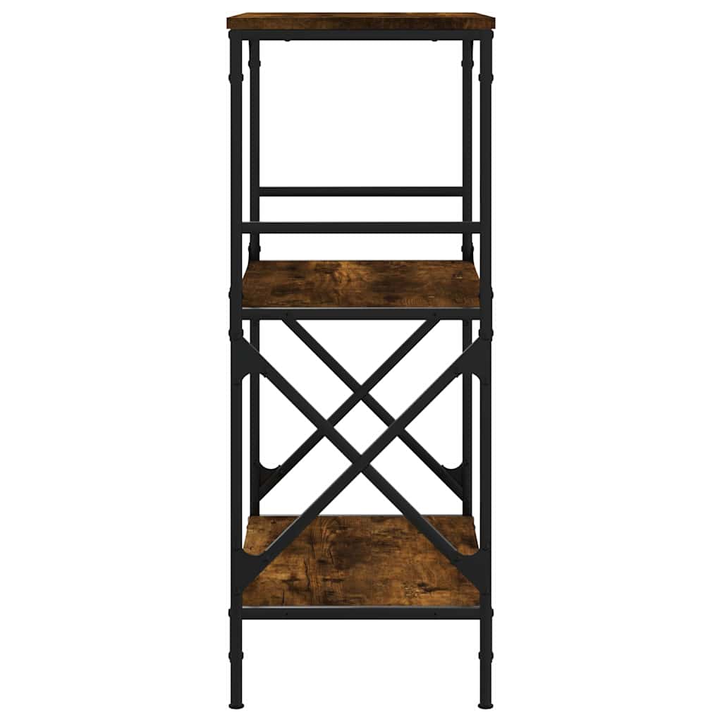 vidaXL Bücherregal 3 Böden Räuchereiche 59x35x90,5 cm Holzwerkstoff