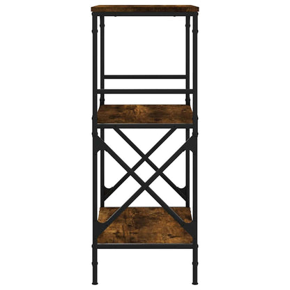 vidaXL Bücherregal 3 Böden Räuchereiche 59x35x90,5 cm Holzwerkstoff