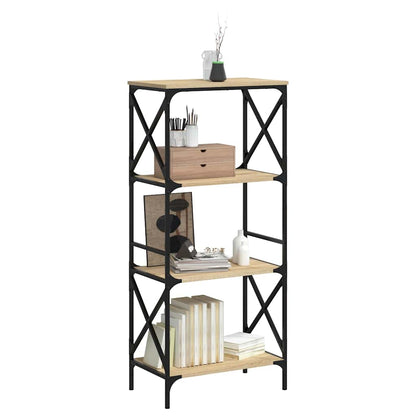 vidaXL Bücherregal 4 Böden Sonoma-Eiche 59x35x132 cm Holzwerkstoff