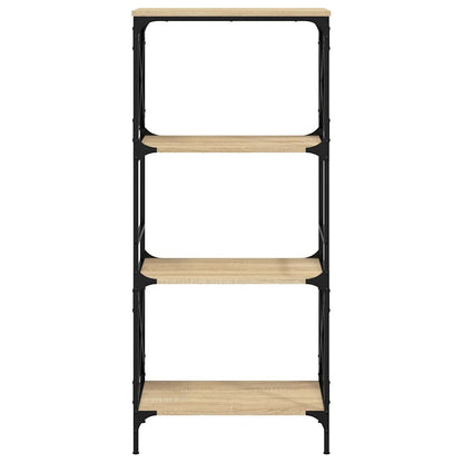 vidaXL Bücherregal 4 Böden Sonoma-Eiche 59x35x132 cm Holzwerkstoff