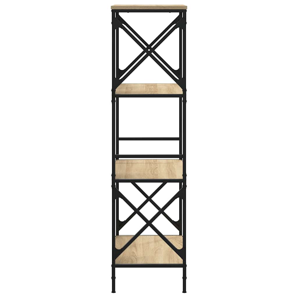 vidaXL Bücherregal 4 Böden Sonoma-Eiche 59x35x132 cm Holzwerkstoff