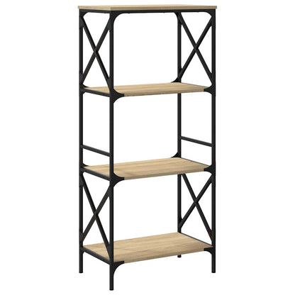 vidaXL Bücherregal 4 Böden Sonoma-Eiche 59x35x132 cm Holzwerkstoff