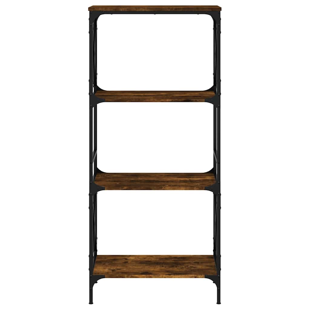 vidaXL Étagère à 4 niveaux en chêne fumé 59x35x132 cm Bois d'ingénierie