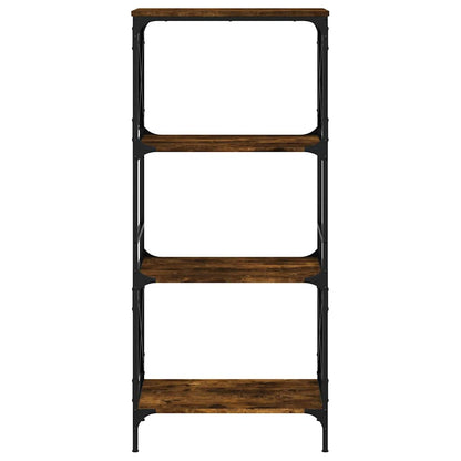 vidaXL Étagère à 4 niveaux en chêne fumé 59x35x132 cm Bois d'ingénierie