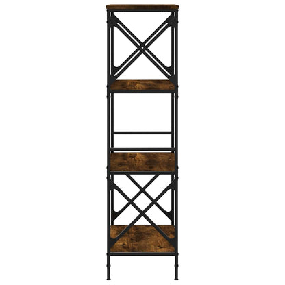 vidaXL Étagère à 4 niveaux en chêne fumé 59x35x132 cm Bois d'ingénierie