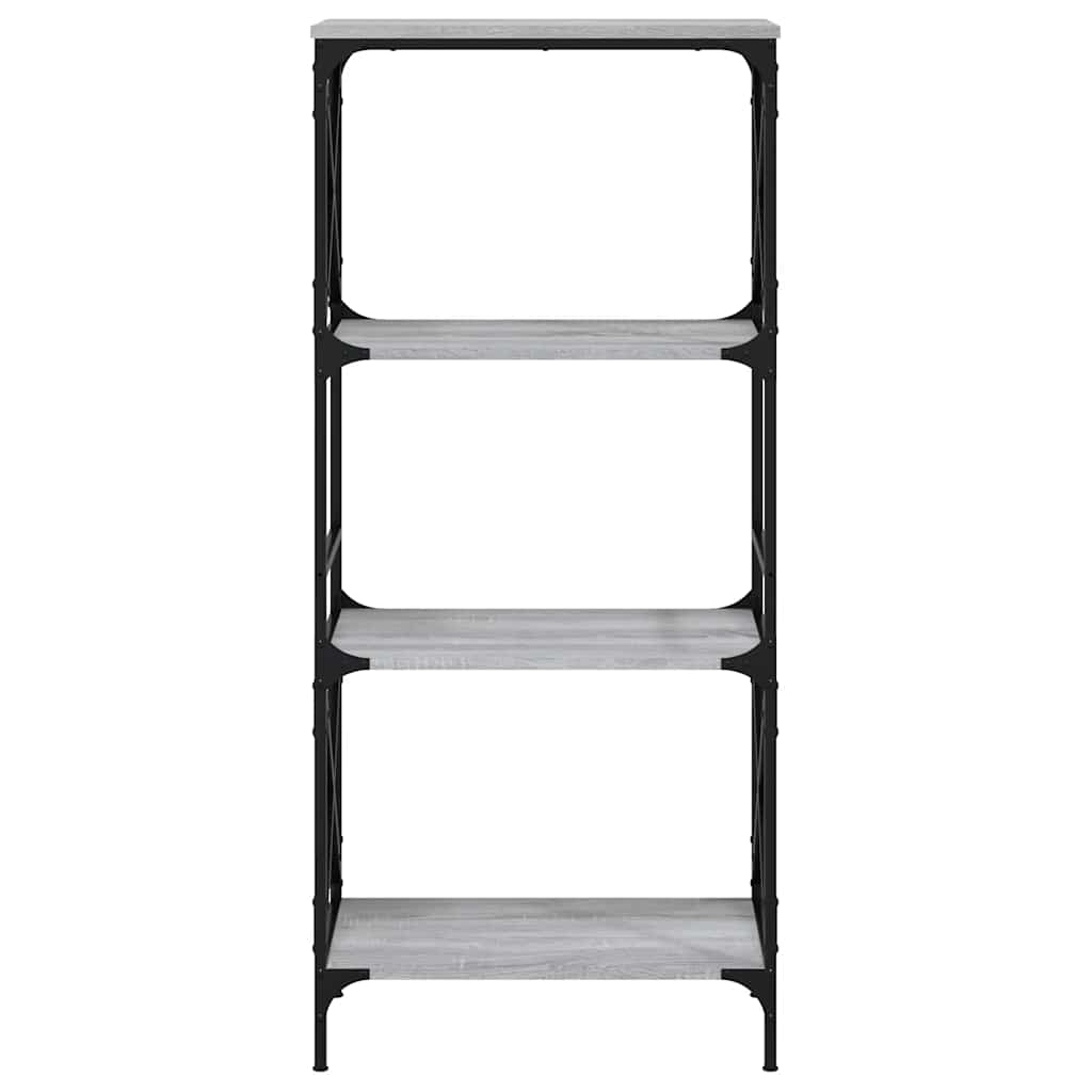 vidaXL Bücherregal 4 Böden Grau Sonoma 59x35x132 cm Holzwerkstoff