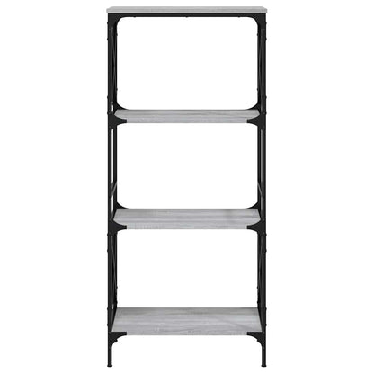 vidaXL Bücherregal 4 Böden Grau Sonoma 59x35x132 cm Holzwerkstoff