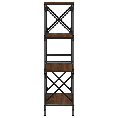 vidaXL Bücherregal 4 Böden Braun Eiche 59x35x132 cm Holzwerkstoff