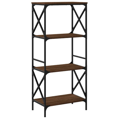 vidaXL Bücherregal 4 Böden Braun Eiche 59x35x132 cm Holzwerkstoff