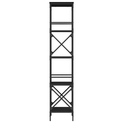 vidaXL Bücherregal 5 Böden Schwarz 59x35x171 cm Holzwerkstoff