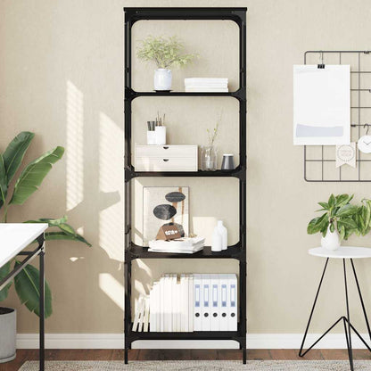 vidaXL Bücherregal 5 Böden Schwarz 59x35x171 cm Holzwerkstoff