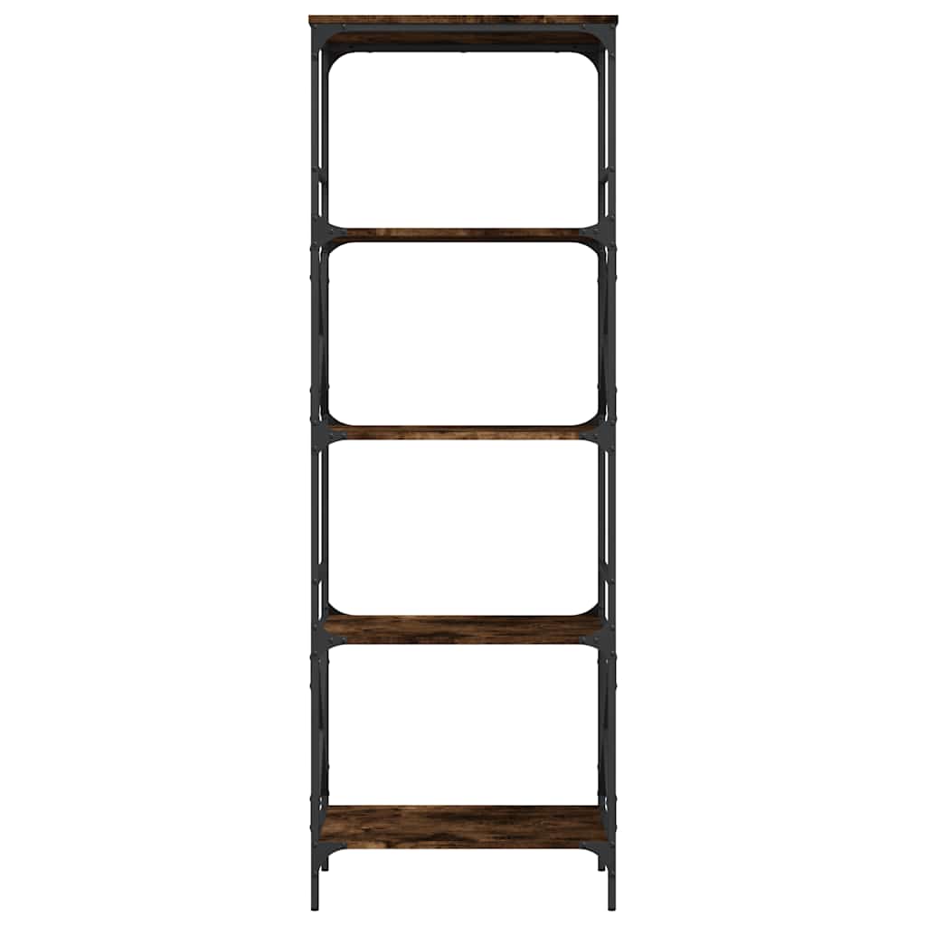vidaXL Bücherregal 5 Böden Räuchereiche 59x35x171 cm Holzwerkstoff