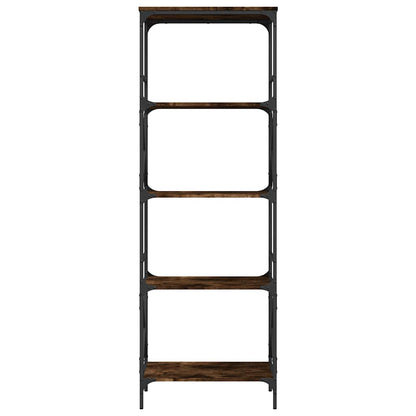 vidaXL Bücherregal 5 Böden Räuchereiche 59x35x171 cm Holzwerkstoff