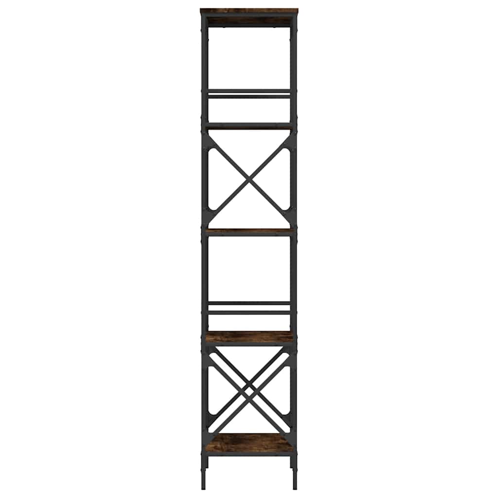 vidaXL Bücherregal 5 Böden Räuchereiche 59x35x171 cm Holzwerkstoff