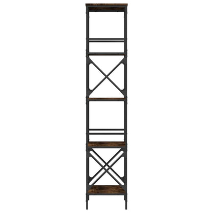 vidaXL Bücherregal 5 Böden Räuchereiche 59x35x171 cm Holzwerkstoff