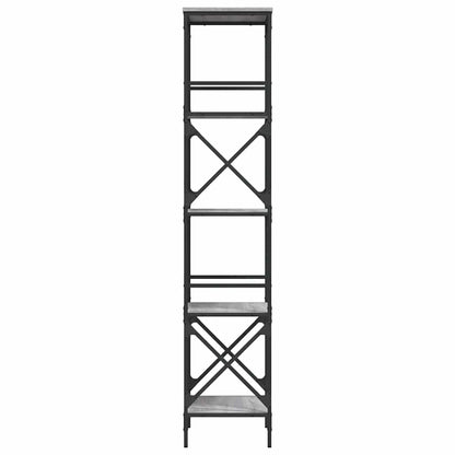 vidaXL Bücherregal 5 Böden Grau Sonoma 59x35x171 cm Holzwerkstoff