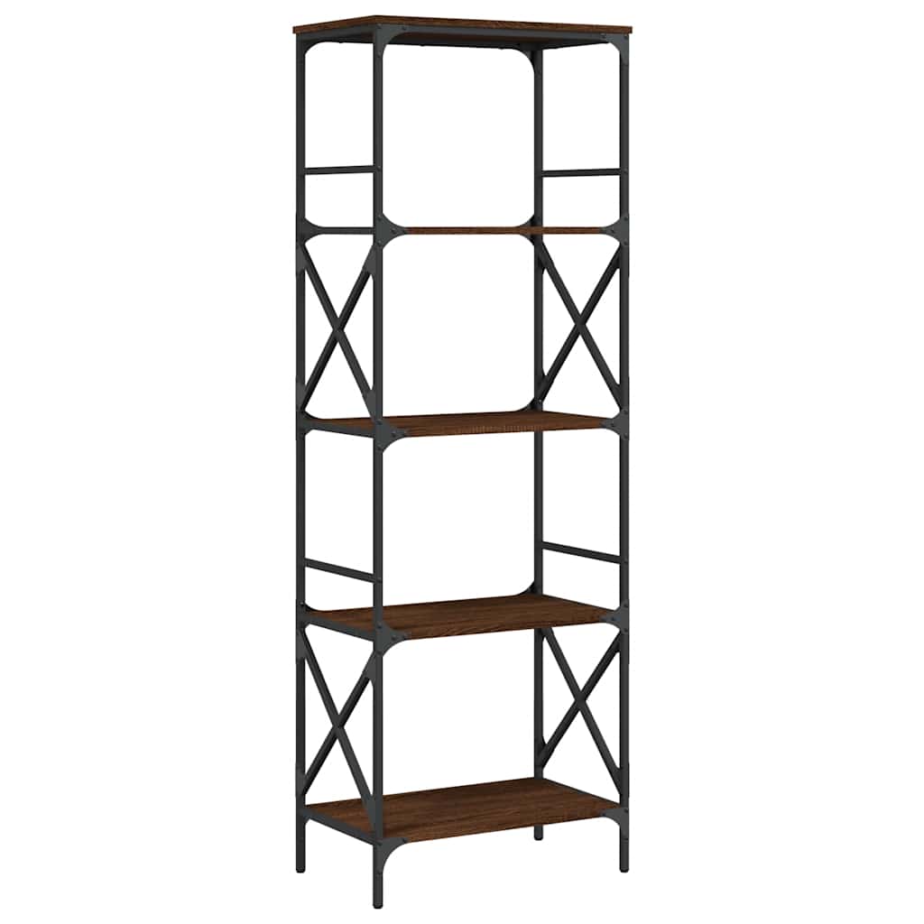 vidaXL Bücherregal 5 Böden Braun Eiche-Optik 59x35x171cm Holzwerkstoff