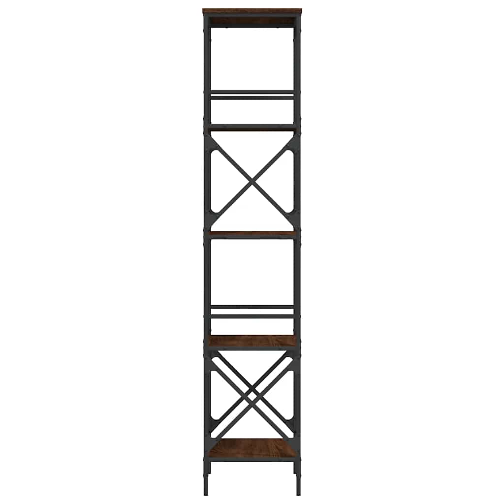 vidaXL Bücherregal 5 Böden Braun Eiche-Optik 59x35x171cm Holzwerkstoff